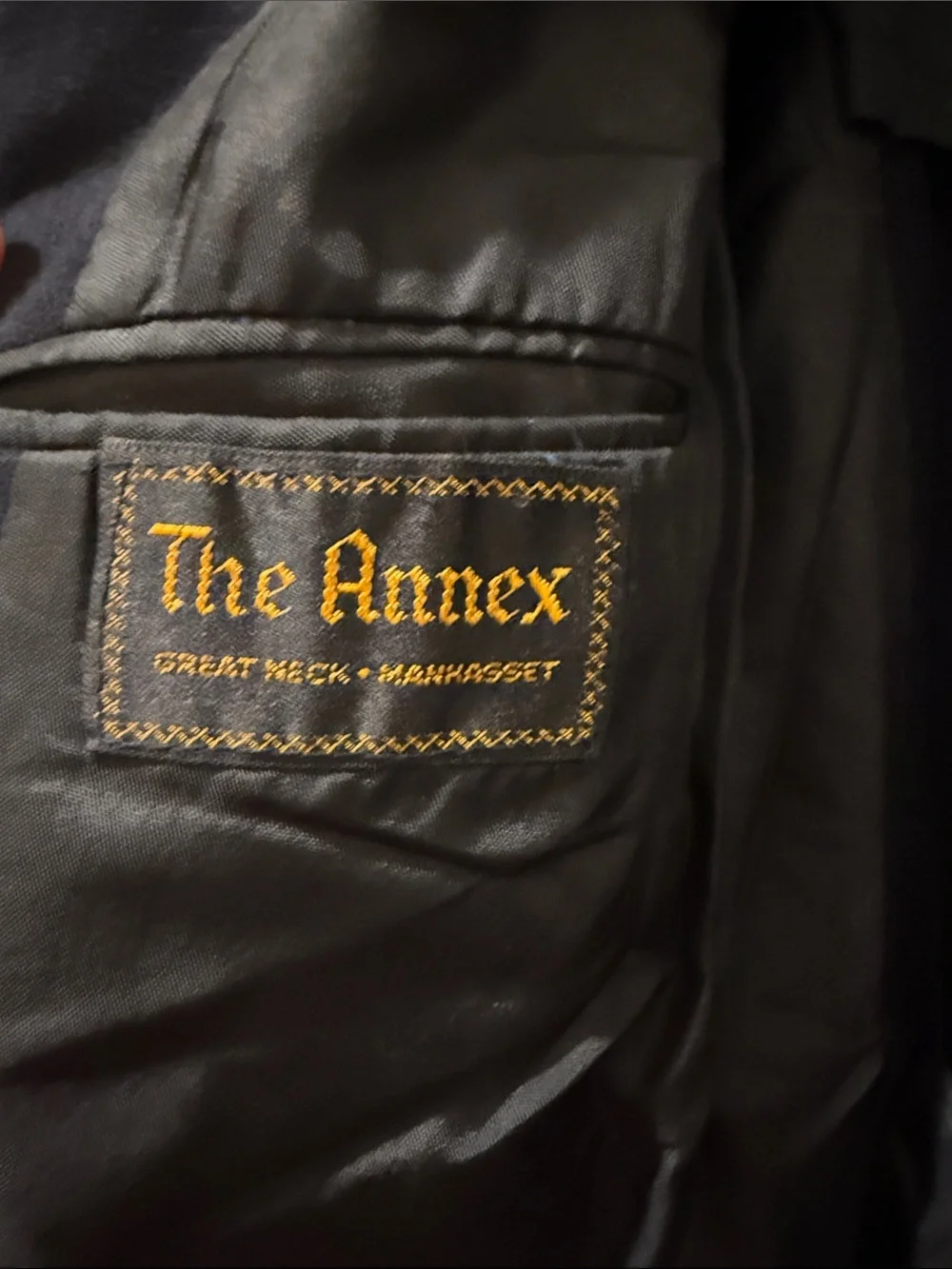 The annexDouble-Breasted Navy Blazer